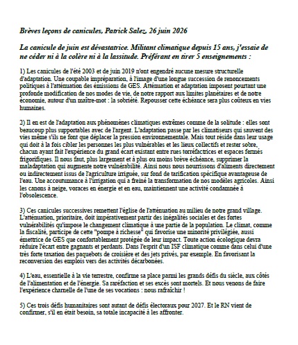 Publication Archipel Brèves leçons de la canicule